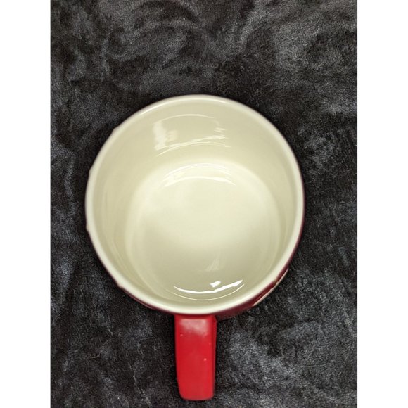 2012 Starbucks Christmas Mug Red With White and Gold Ornaments - Picture 4 of 5